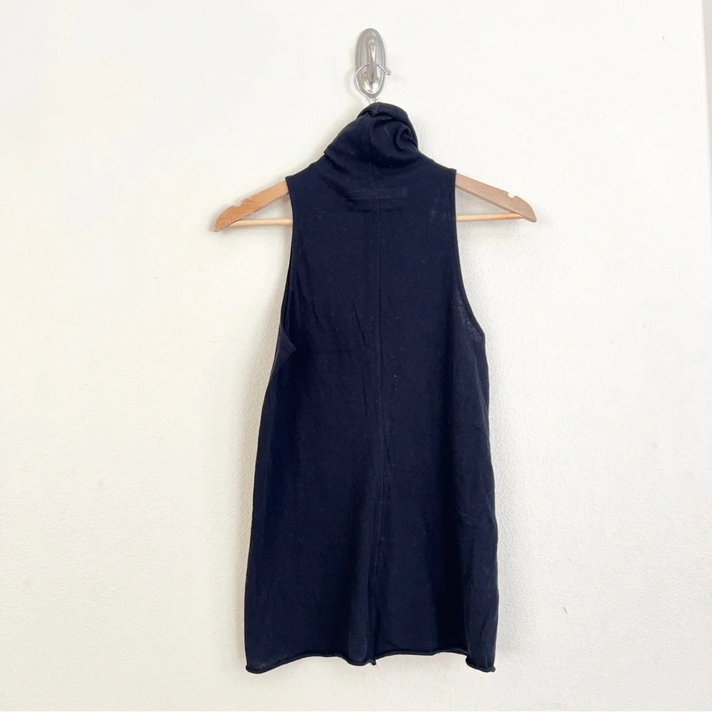 ENZA COSTA Cashmere Halter Turtleneck in Black